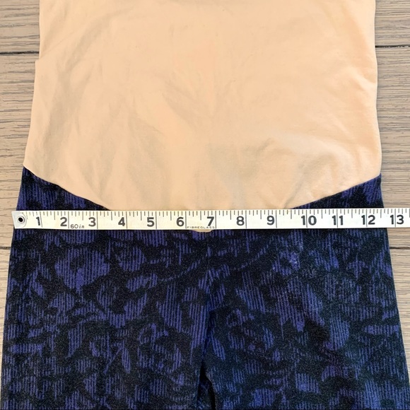 Motherhood Maternity Black & Purple Floral Leggings S - Picture 5 of 8